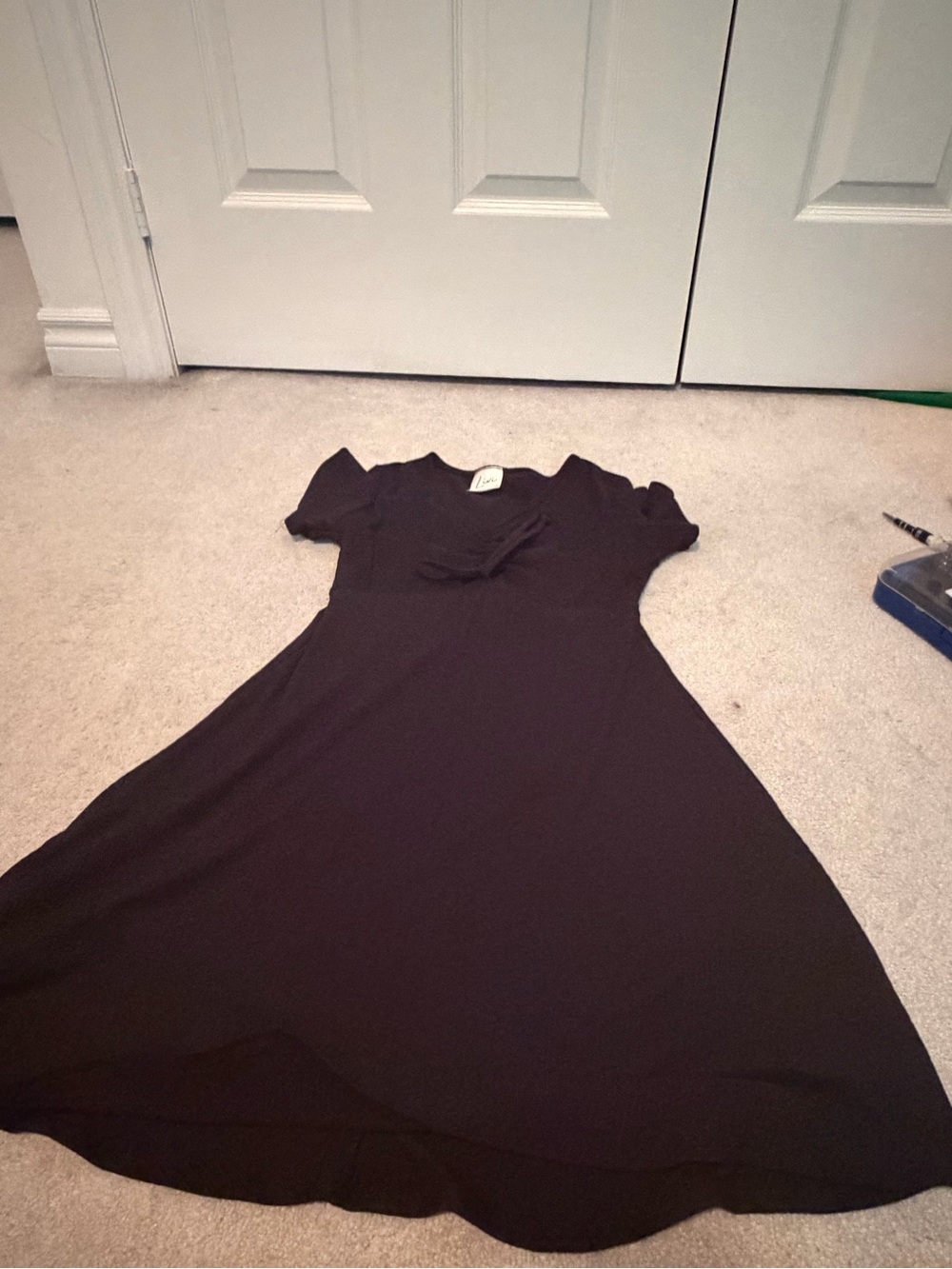 Olivia Rae Black Midi A-Line Dress